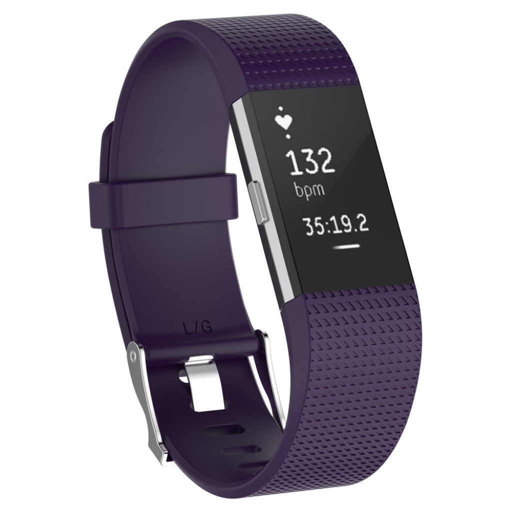 Meget elegant Fitbit Charge 2 Silikone Rem - Størrelse: S - Lilla#serie_2