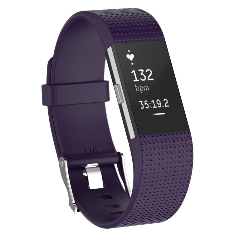 Meget elegant Fitbit Charge 2 Silikone Rem - Størrelse: S - Lilla#serie_2