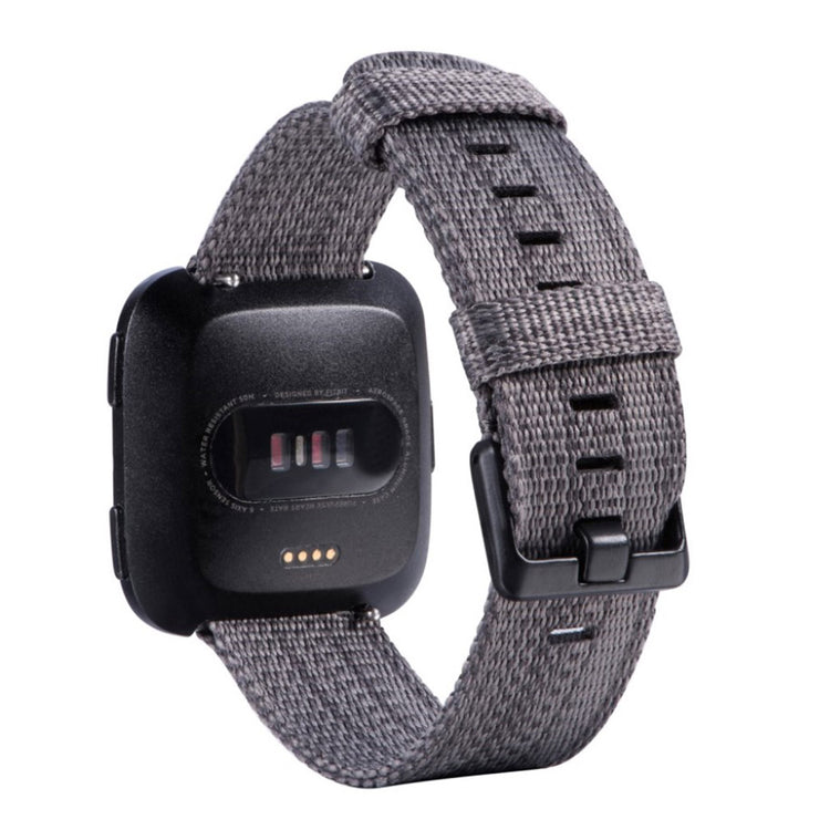 Fantastisk Fitbit Versa Nylon Rem - Sort#serie_1