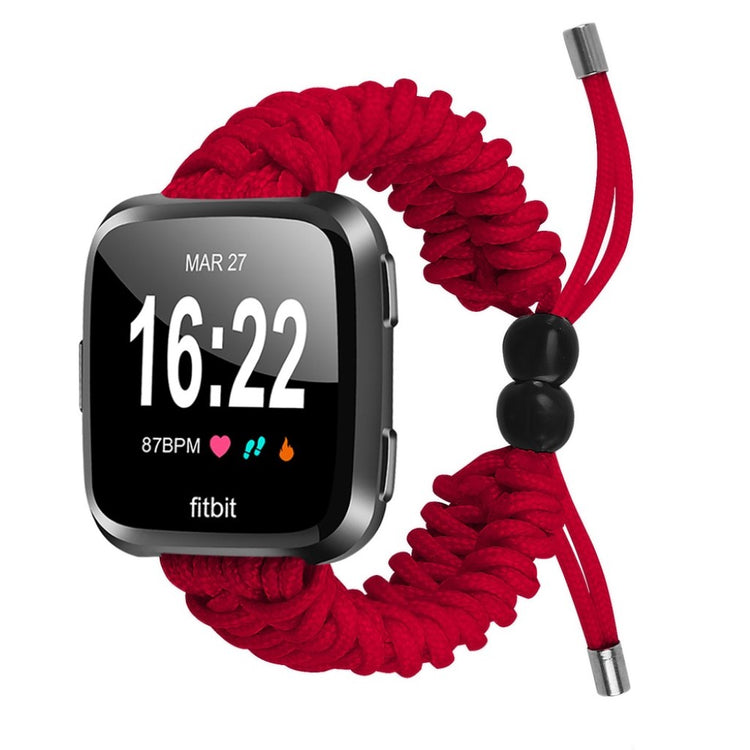 Rigtigt nydelig Fitbit Versa Nylon Rem - Rød#serie_3