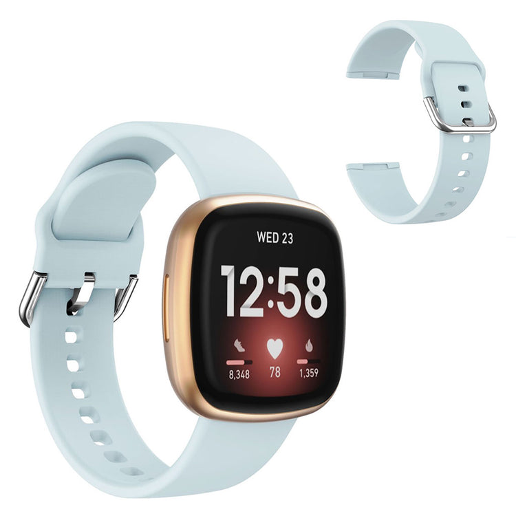 Meget godt Fitbit Versa 3 / Fitbit Sense Silikone Rem - Blå#serie_8