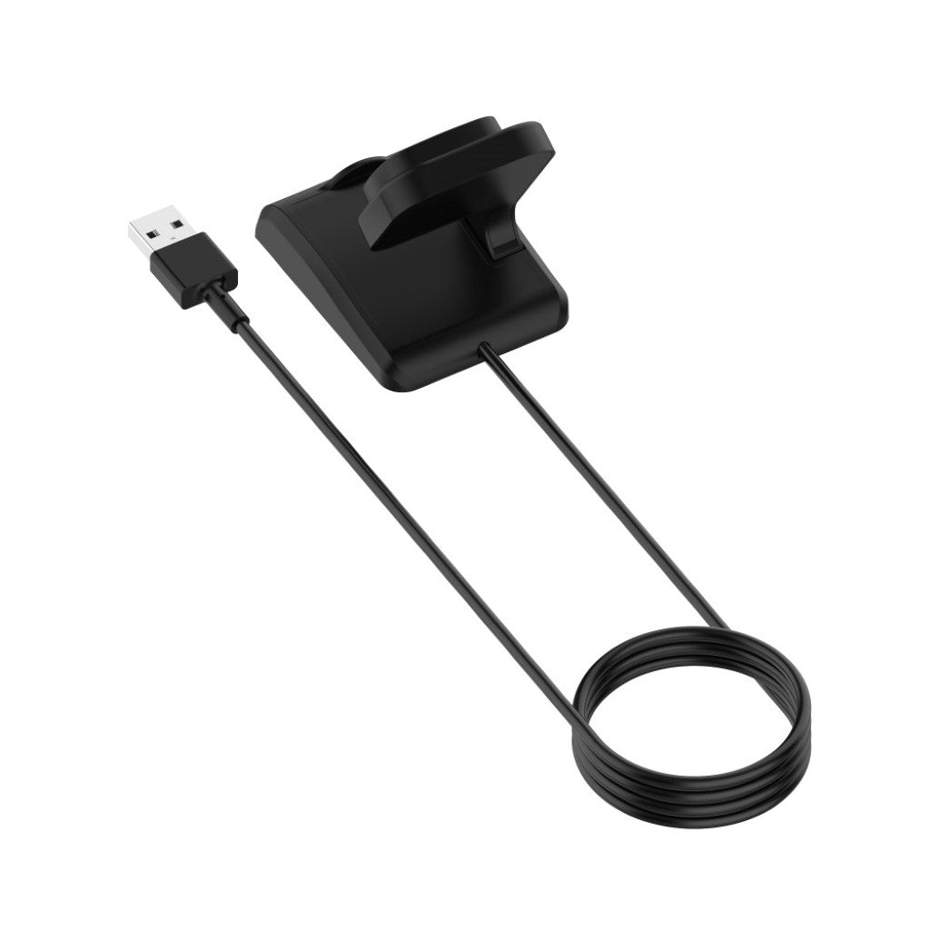 1m Plastik Fitbit Versa 3 / Fitbit Sense USB Ladestation - Sort#serie_014