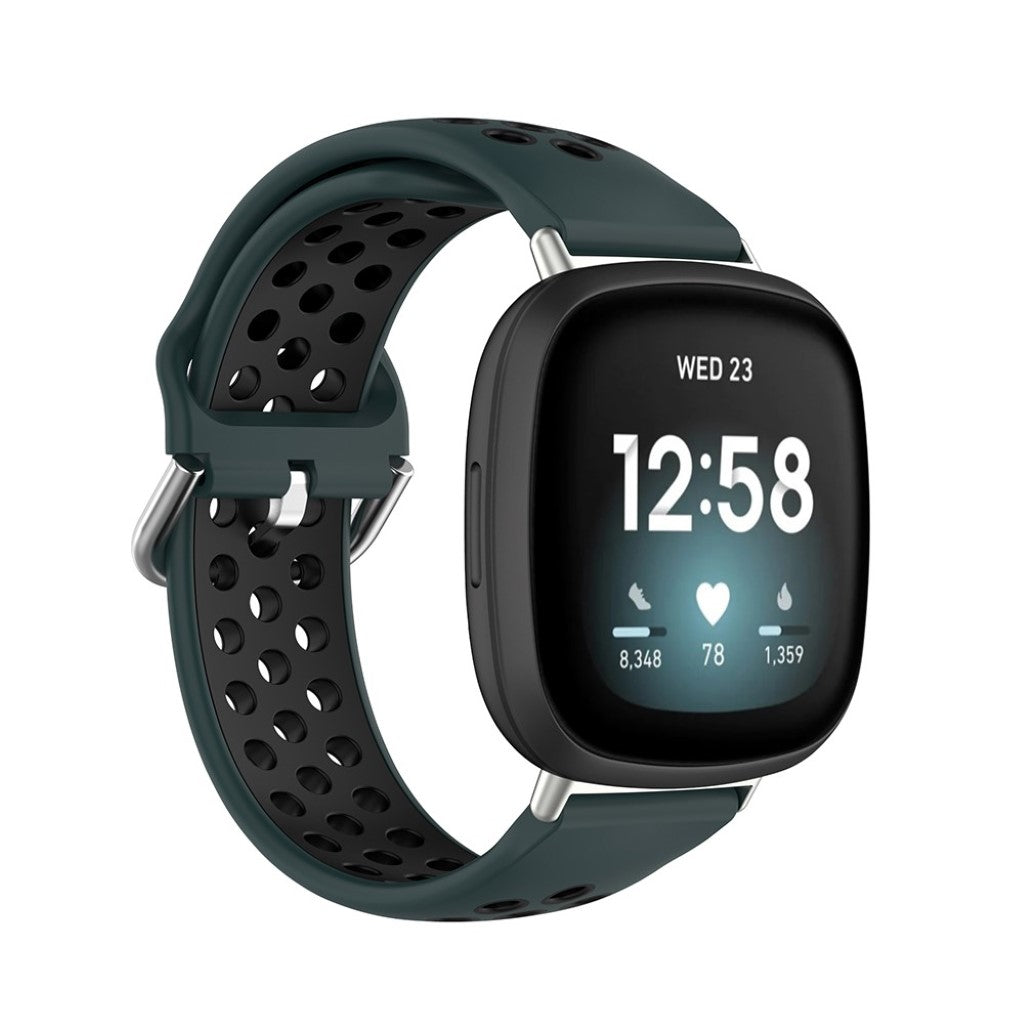 Mega fint Fitbit Versa 3 / Fitbit Sense Silikone Rem - Grøn#serie_4