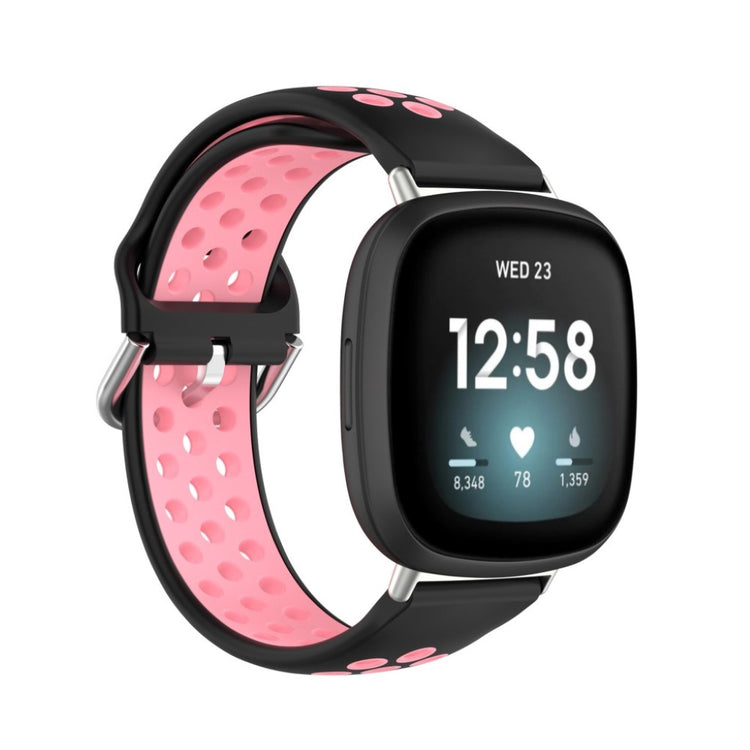 Super fint Fitbit Versa 3 / Fitbit Sense Silikone Rem - Pink#serie_5