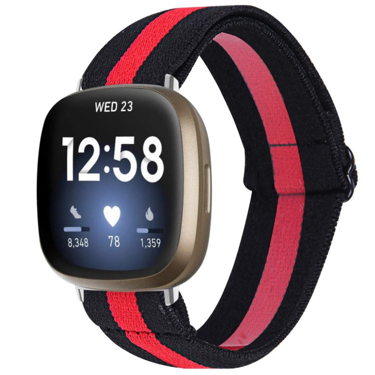 Helt vildt rart Fitbit Versa 3 / Fitbit Sense Nylon Rem - Rød#serie_18