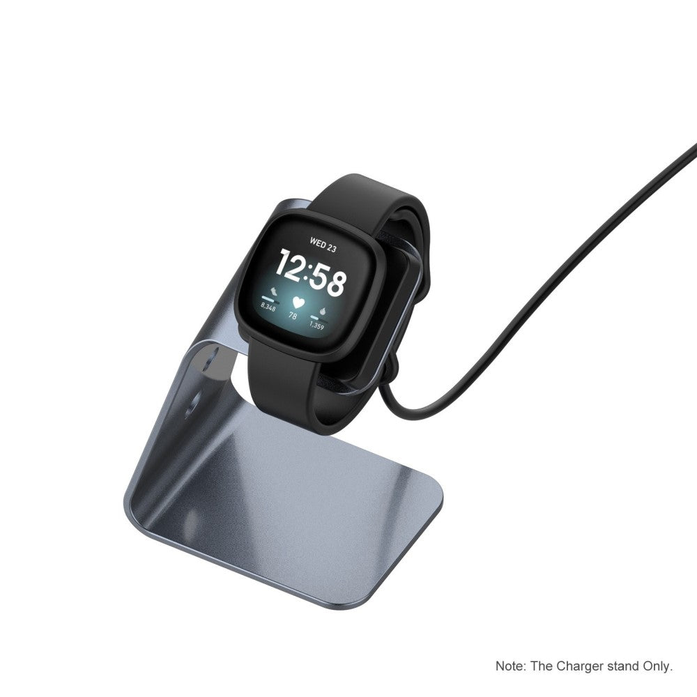 Metal Fitbit Versa 3 USB Opladningskabel - Sølv#serie_1