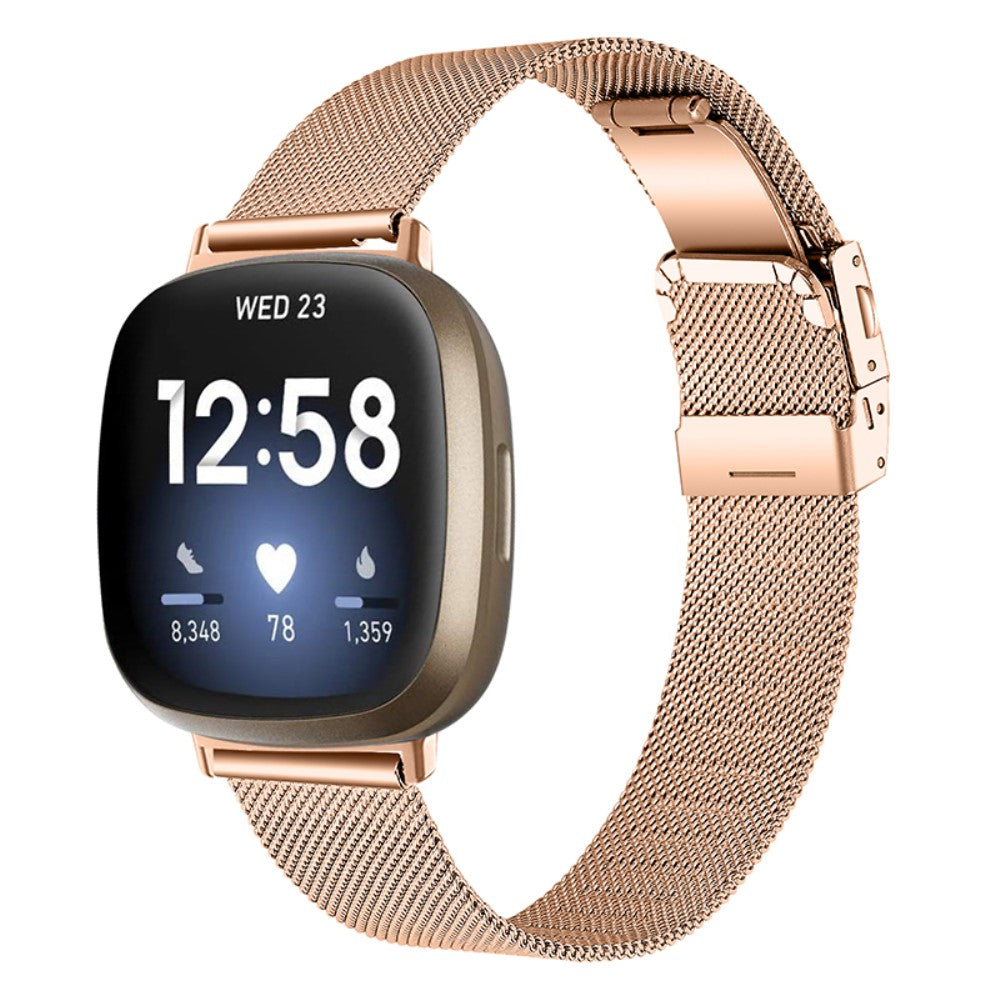 Super nydelig Fitbit Sense / Fitbit Versa 3 Metal Rem - Pink#serie_4