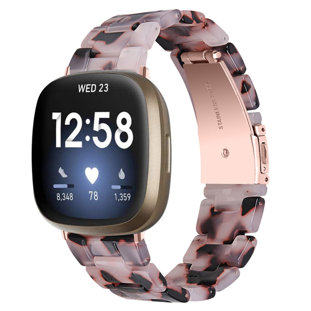 Superflot Fitbit Sense / Fitbit Versa 3 Plastik Rem - Pink#serie_3