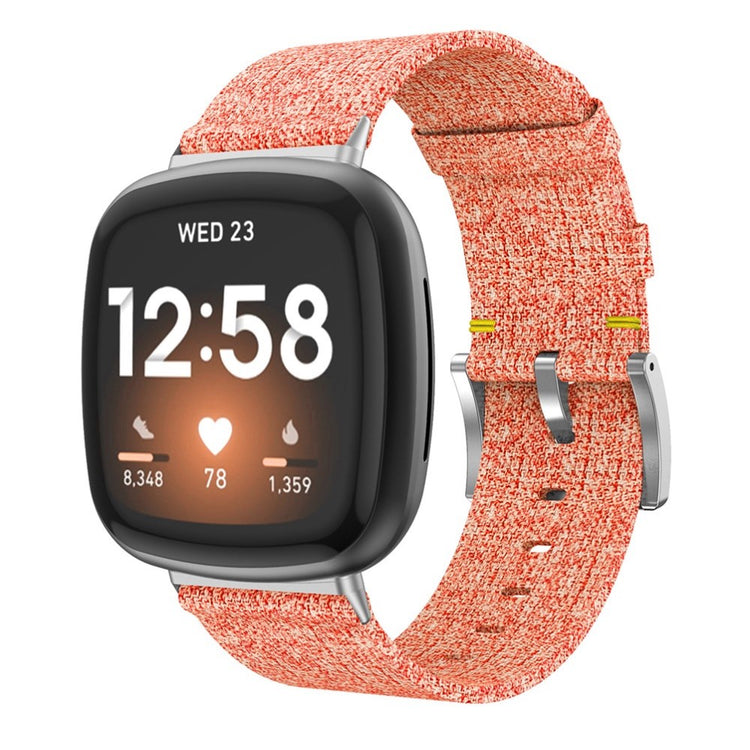 Super elegant Fitbit Sense 2 / Fitbit Versa 4 Nylon Rem - Orange#serie_4