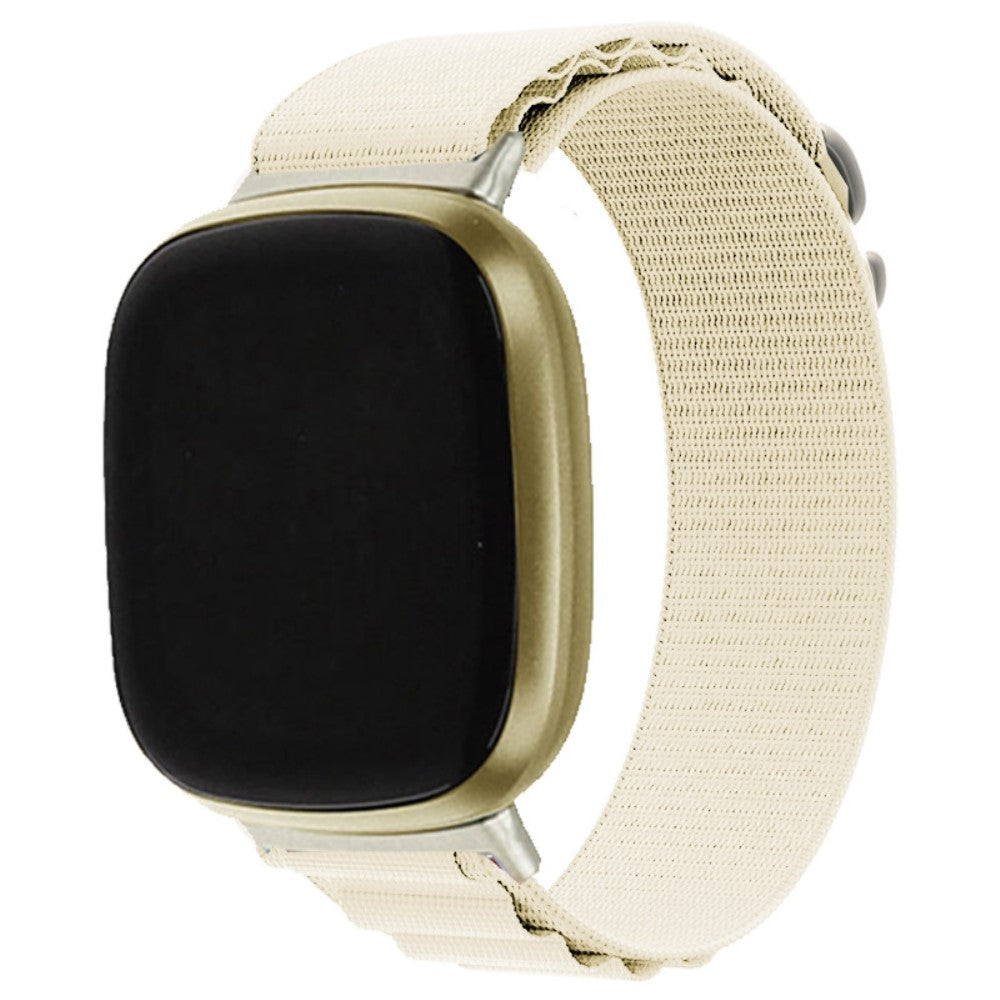 Mega sejt Fitbit Sense 2 / Fitbit Versa 4 Nylon Rem - Hvid#serie_4