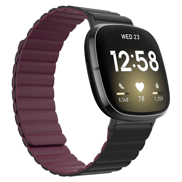 Yndigt Fitbit Sense 2 / Fitbit Versa 4 Silikone Rem - Rød#serie_3