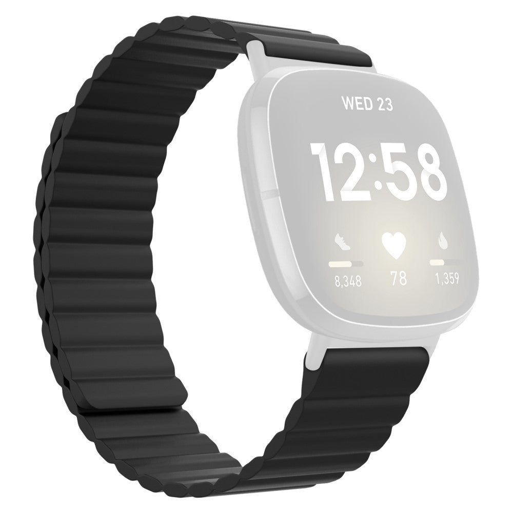 Yndigt Fitbit Sense 2 / Fitbit Versa 4 Silikone Rem - Sort#serie_4