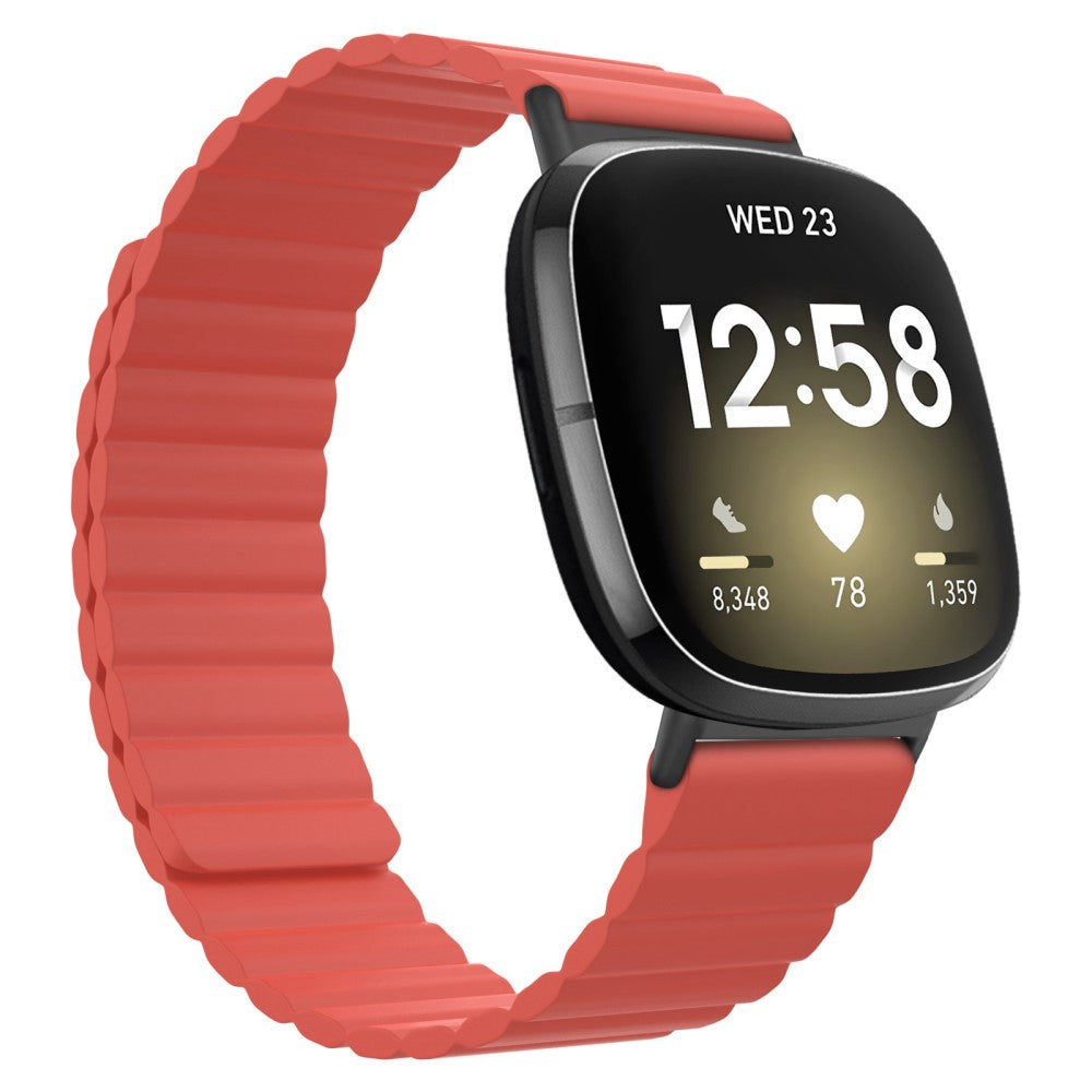 Yndigt Fitbit Sense 2 / Fitbit Versa 4 Silikone Rem - Rød#serie_6