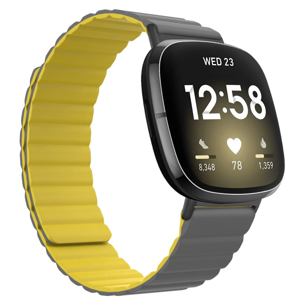 Yndigt Fitbit Sense 2 / Fitbit Versa 4 Silikone Rem - Gul#serie_8