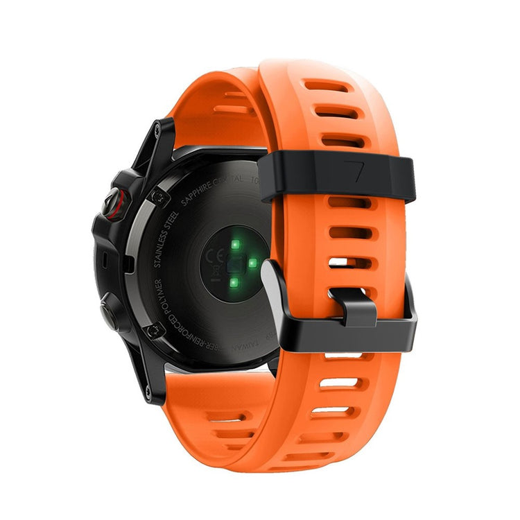 Smuk Garmin Fenix 5X / Garmin Tactix Charlie Silikone Rem - Orange#serie_3