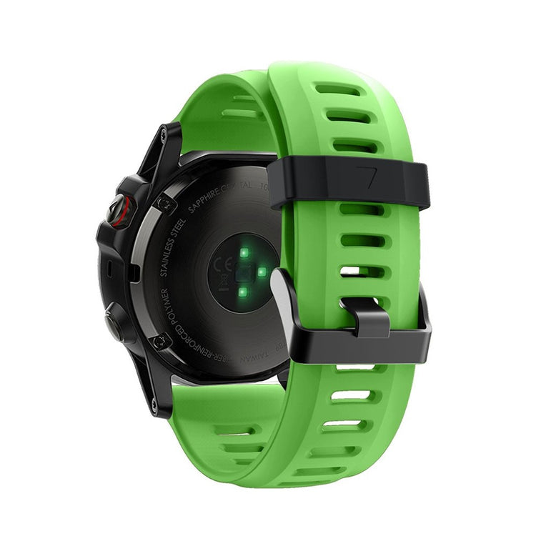 Smuk Garmin Fenix 5X / Garmin Tactix Charlie Silikone Rem - Grøn#serie_8