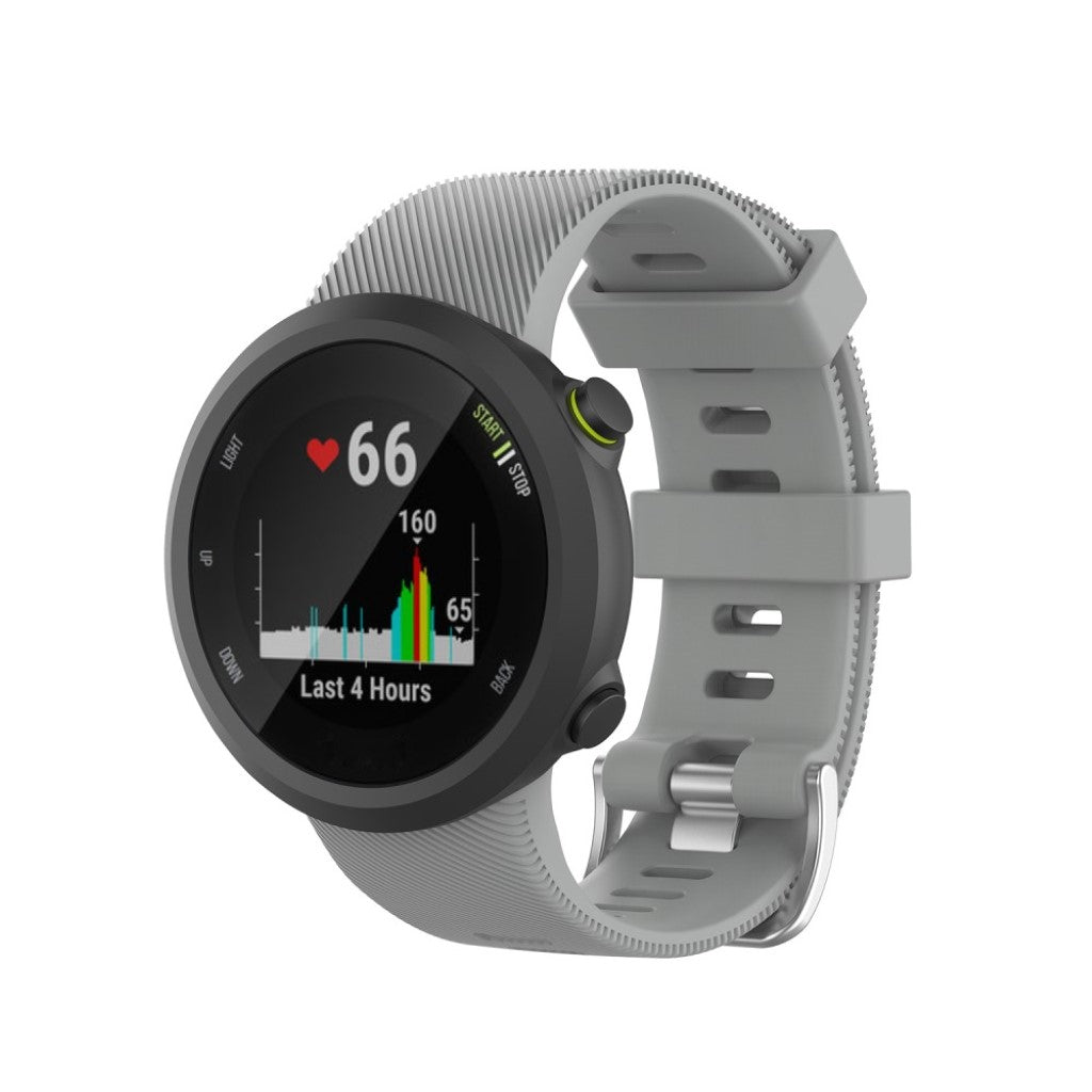  Garmin Forerunner 45 / Garmin Forerunner 45S Silikone Rem - Sølv#serie_3