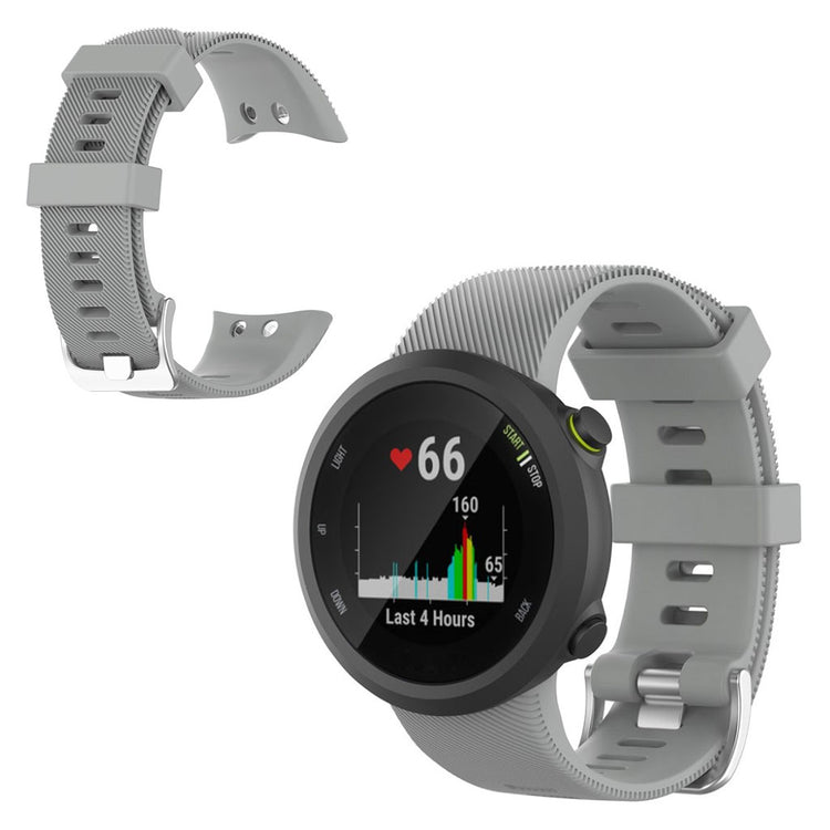  Garmin Forerunner 45 / Garmin Forerunner 45S Silikone Rem - Sølv#serie_3