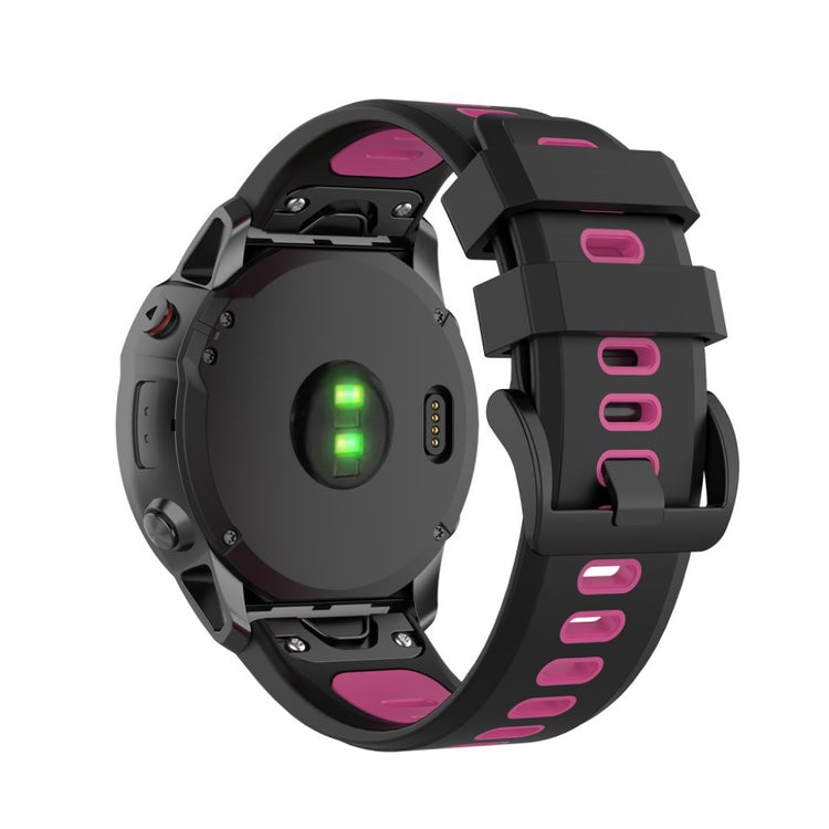 Super fint Garmin Fenix 6X Silikone Rem - Sort#serie_7