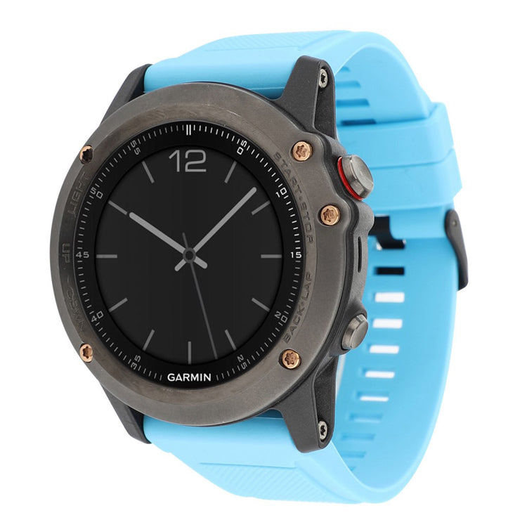 Rigtigt godt Garmin Fenix 5 Silikone Rem - Blå#serie_7