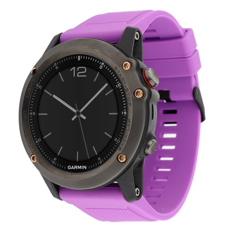 Rigtigt godt Garmin Fenix 5 Silikone Rem - Lilla#serie_9