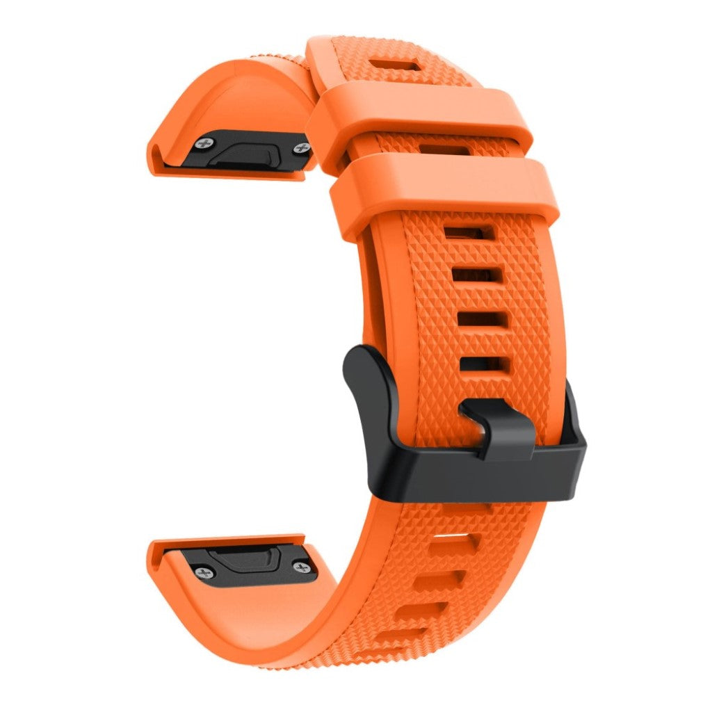 Meget komfortabel Garmin Fenix 5 Silikone Rem - Orange#serie_5