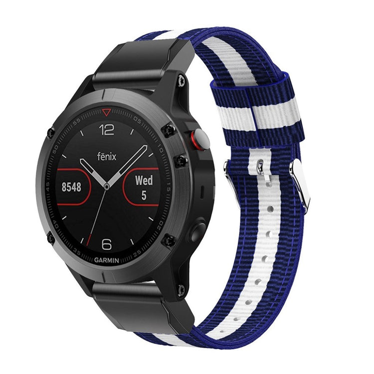 Helt vildt skøn Garmin Fenix 5 Nylon Rem - Blå#serie_5