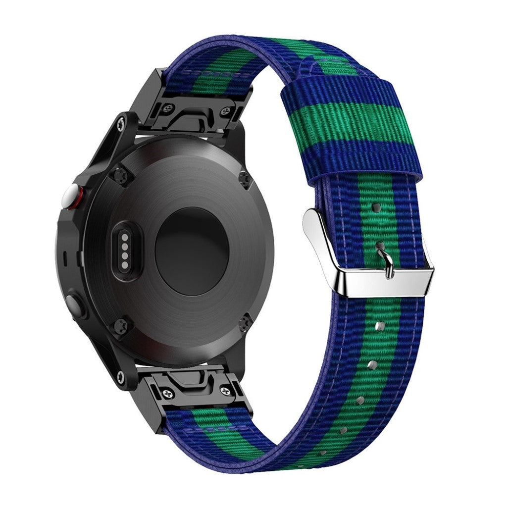 Helt vildt skøn Garmin Fenix 5 Nylon Rem - Blå#serie_6