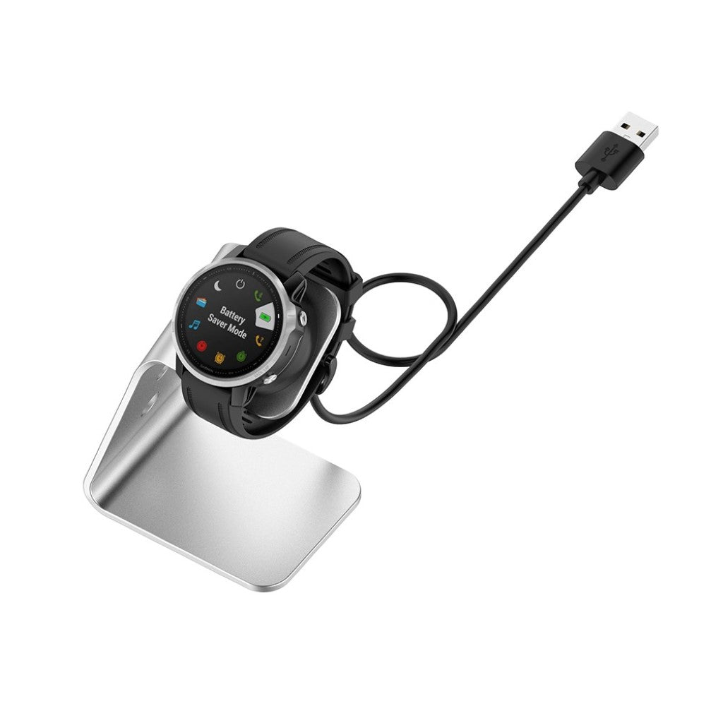 Metal Universal Garmin Ladestation - Sølv#serie_2