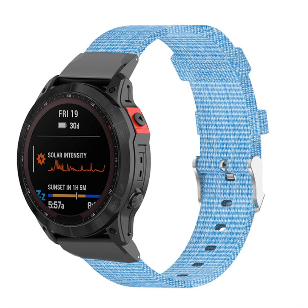 Rigtigt pænt Universal Garmin Nylon Rem - Blå#serie_4