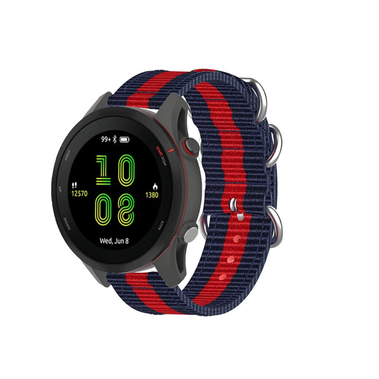 Rigtigt smuk Garmin Forerunner 255S Stof Urrem - Blå#serie_8