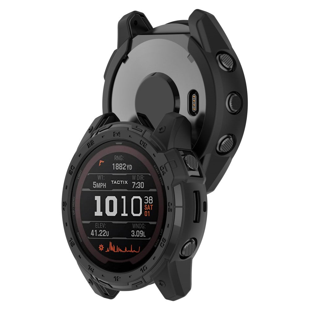 Garmin Enduro 2 / Garmin Tactix 7  Silikone Bumper  - Sort#serie_1