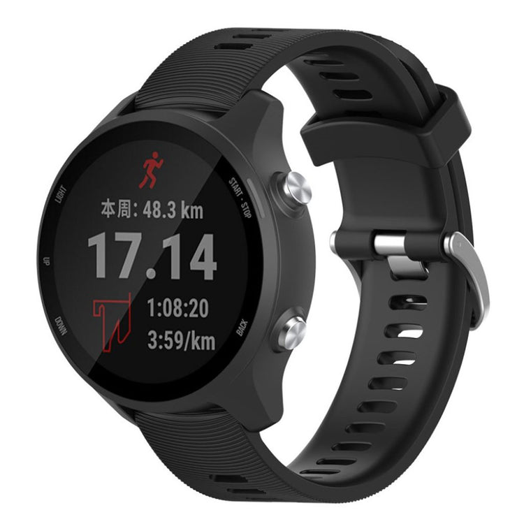 Rigtigt sejt Garmin Forerunner 245 Silikone Rem - Sort#serie_1