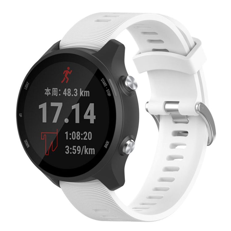 Rigtigt sejt Garmin Forerunner 245 Silikone Rem - Hvid#serie_2