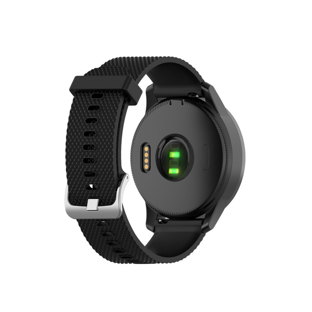 Meget cool Garmin Vivoactive 4 Silikone Rem - Sort#serie_1