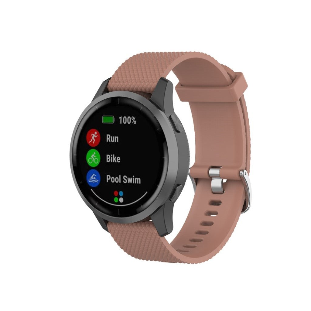 Meget cool Garmin Vivoactive 4 Silikone Rem - Brun#serie_10