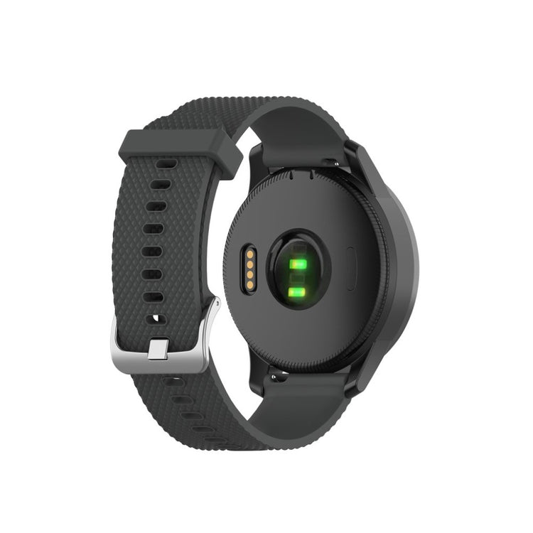 Meget cool Garmin Vivoactive 4 Silikone Rem - Sølv#serie_3