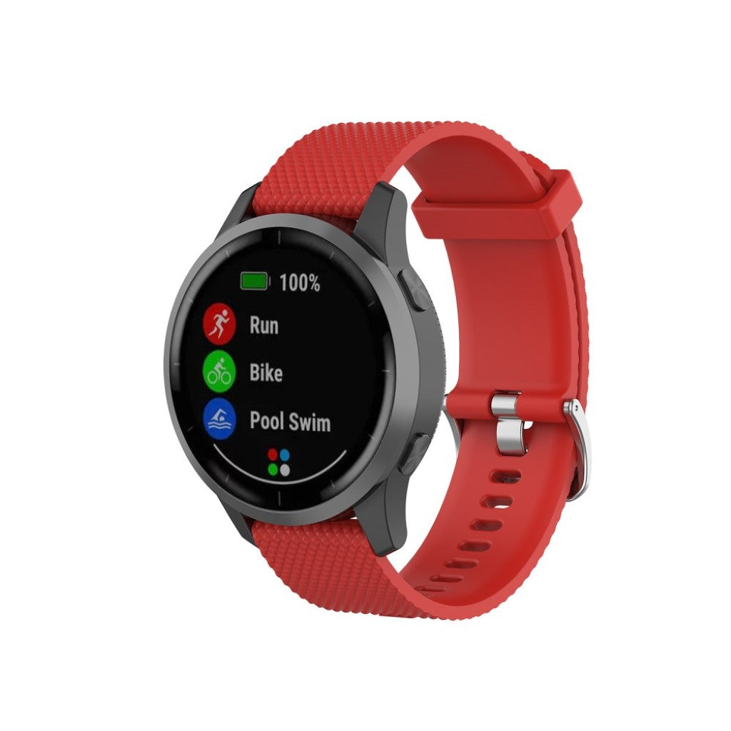 Meget cool Garmin Vivoactive 4 Silikone Rem - Rød#serie_4