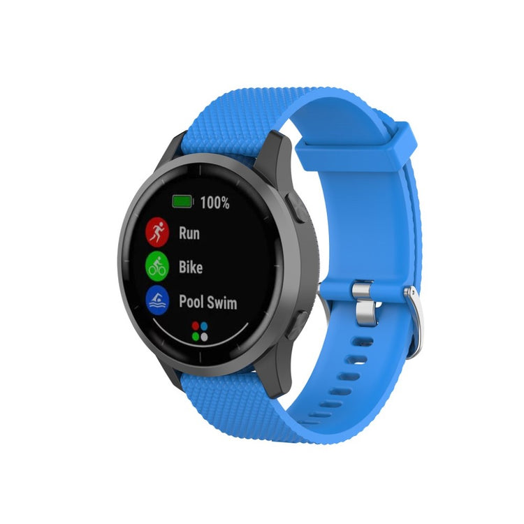 Meget cool Garmin Vivoactive 4 Silikone Rem - Blå#serie_7