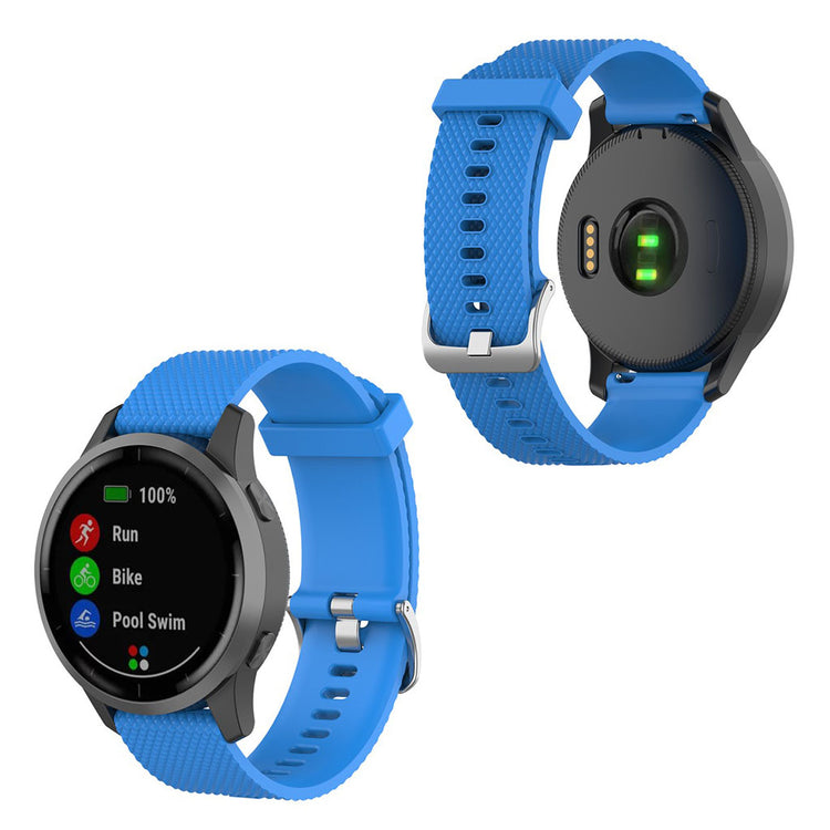 Meget cool Garmin Vivoactive 4 Silikone Rem - Blå#serie_7