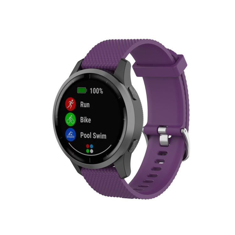 Meget cool Garmin Vivoactive 4 Silikone Rem - Lilla#serie_9