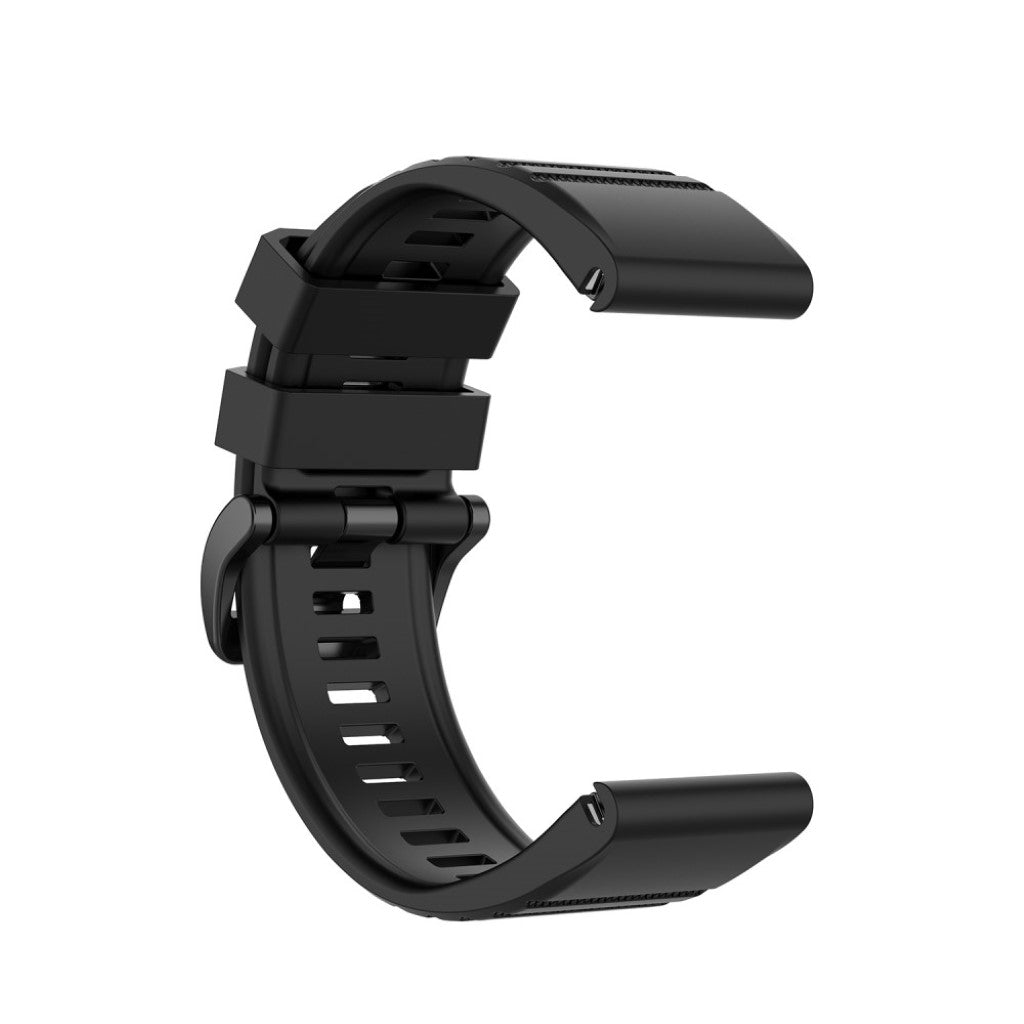 Helt vildt cool Garmin Fenix 6X Silikone Rem - Sort#serie_1