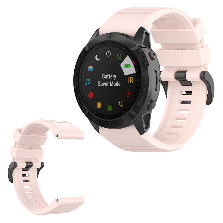 Helt vildt cool Garmin Fenix 6X Silikone Rem - Pink#serie_11