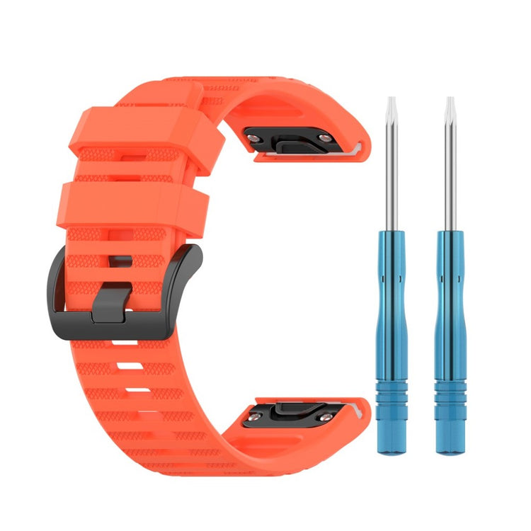 Helt vildt cool Garmin Fenix 6X Silikone Rem - Orange#serie_12