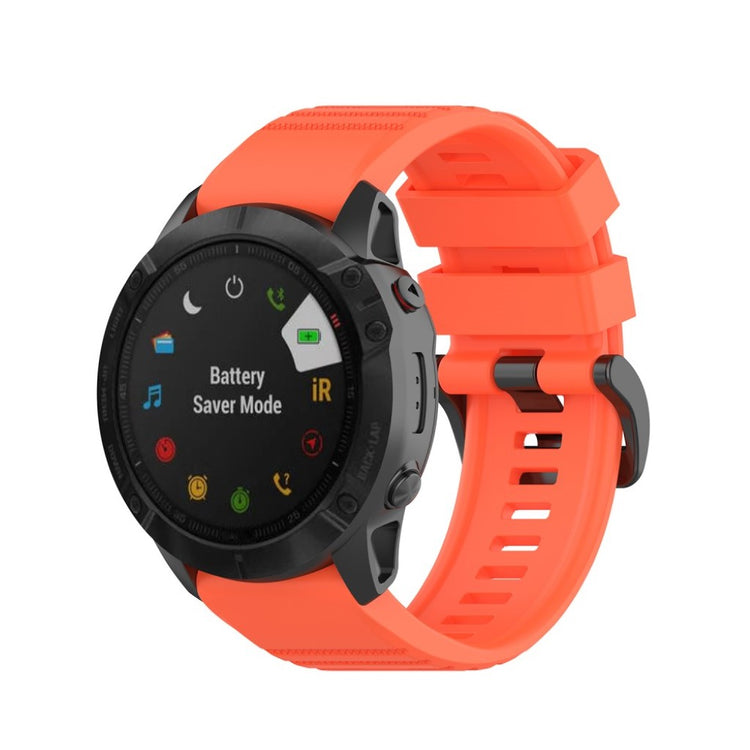 Helt vildt cool Garmin Fenix 6X Silikone Rem - Orange#serie_12