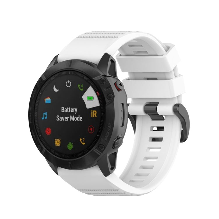 Helt vildt cool Garmin Fenix 6X Silikone Rem - Hvid#serie_2