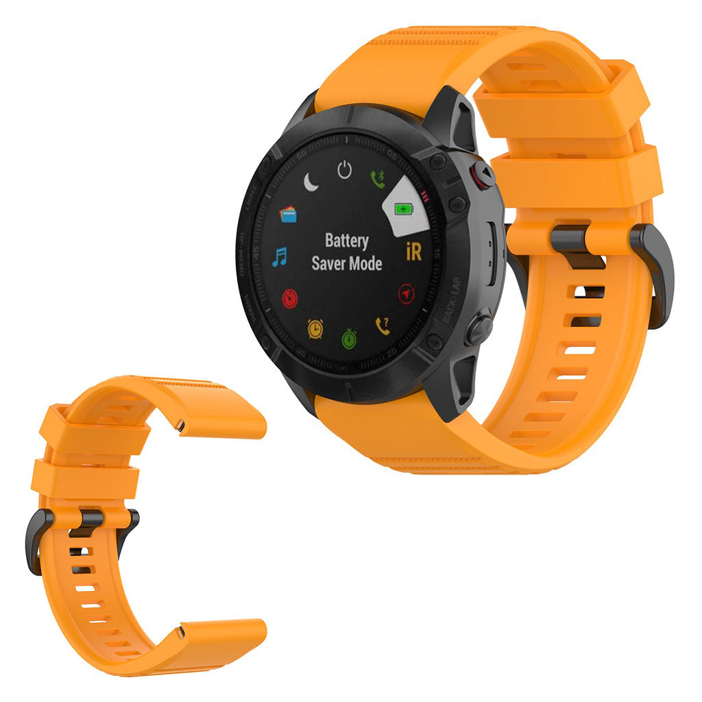 Helt vildt cool Garmin Fenix 6X Silikone Rem - Gul#serie_5