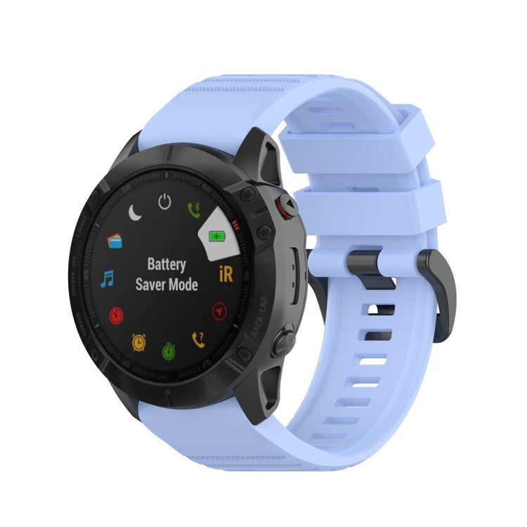 Helt vildt cool Garmin Fenix 6X Silikone Rem - Blå#serie_7