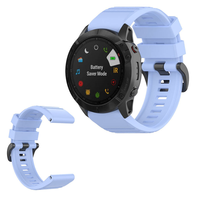 Helt vildt cool Garmin Fenix 6X Silikone Rem - Blå#serie_7