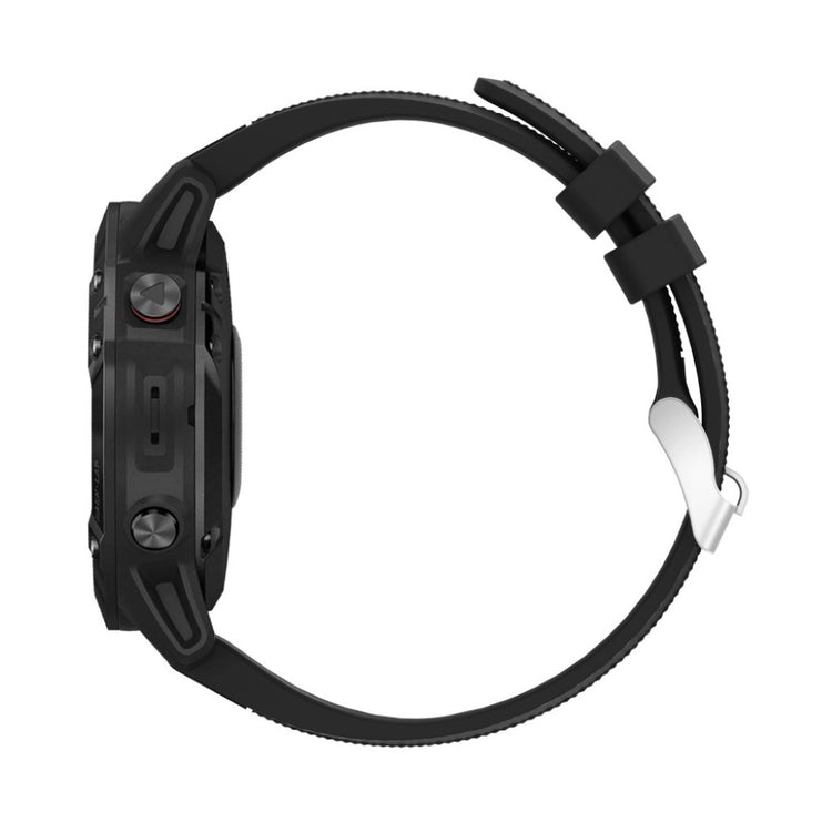 Meget fed Garmin Fenix 6 Silikone Rem - Sort#serie_1